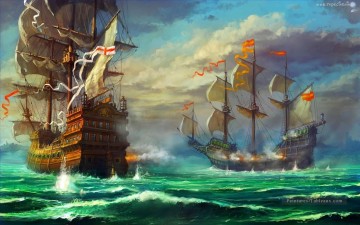  bataille Art - bataille navale